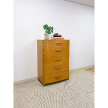 Load image into Gallery viewer, Heywood Wakefield MCM Tallboy 5-Drawer Dresser Pre-WWII Vintage 32" Wide
