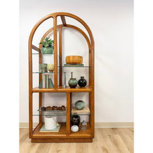 Load image into Gallery viewer, Danish MCM Bentwood Display Shelf Glass Shelves Vintage Etagere Bookcase
