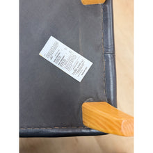 Load image into Gallery viewer, Calia Salotti Italian Black Leather Chair and Ottoman Set Made in Italy
