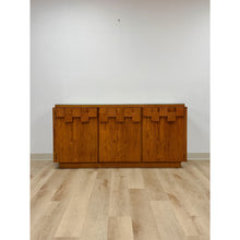 Load image into Gallery viewer, Vintage Buffet Lane Staccato Brutalist MCM Walnut Sideboard Collectible
