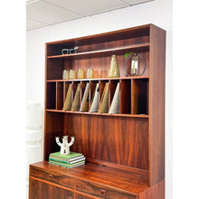 Load image into Gallery viewer, Vintage Danish Rosewood Wall Unit Shelf MCM Storage Display Cabinet Denmark

