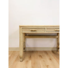 Load image into Gallery viewer, Vintage Ficks Reed Faux Bamboo Petite Desk with Drawers Wicker Coastal MCM

