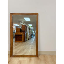 Load image into Gallery viewer, Vintage Mirror Broyhill Sculptra MCM Walnut Wall Vanity Entryway Curved Edges
