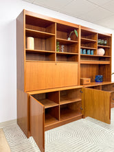 Load image into Gallery viewer, Danish Teak Wall Units with Secretary Desk
