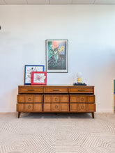 Load image into Gallery viewer, Dixie 9 Drawer Mid Century Dresser
