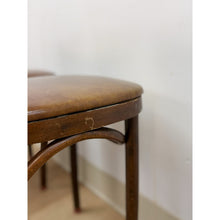 Load image into Gallery viewer, Pair of Vintage MCM Walnut Bentwood Chairs, Curved Wood Accent Seating

