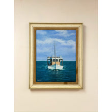 Load image into Gallery viewer, Buster Hall Bahamian Fishing Boat Original Painting Signed 1984 Coastal Nautical
