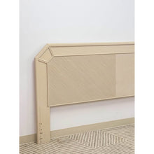 Load image into Gallery viewer, Vintage Pencil Reed Beige King Headboard Coastal Boho Hollywood Regency
