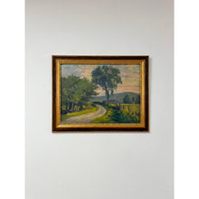 Load image into Gallery viewer, Impressionist Landscape Ralph L. Senecal Signed Oil Board Rural Road Framed
