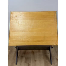 Load image into Gallery viewer, Vintage Drafting Table Mayline Pivot Tilt Blonde Wood Artist Architect MCM
