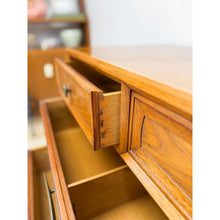 Load image into Gallery viewer, Heritage MCM Lowboy 7-Drawer Dresser Unique Brass Pulls Vintage Long Dresser
