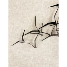 Load image into Gallery viewer, Vintage Iron Flock Bird Wall Sculpture MCM Coastal Large 56" Walling Hanging Art
