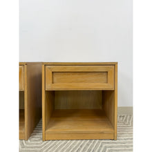 Load image into Gallery viewer, Thomasville Blonde Oak Nightstand Pair Vintage Drawers Storage 22" Wide
