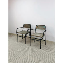 Load image into Gallery viewer, Distressed Blue Coastal Chairs Wood &amp; Cast Iron Weathered Vintage Chairs Seating
