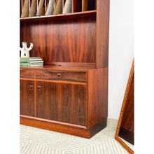 Load image into Gallery viewer, Vintage Danish Rosewood Wall Unit Shelf MCM Storage Display Cabinet Denmark
