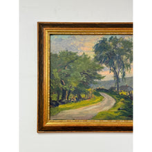 Load image into Gallery viewer, Impressionist Landscape Ralph L. Senecal Signed Oil Board Rural Road Framed
