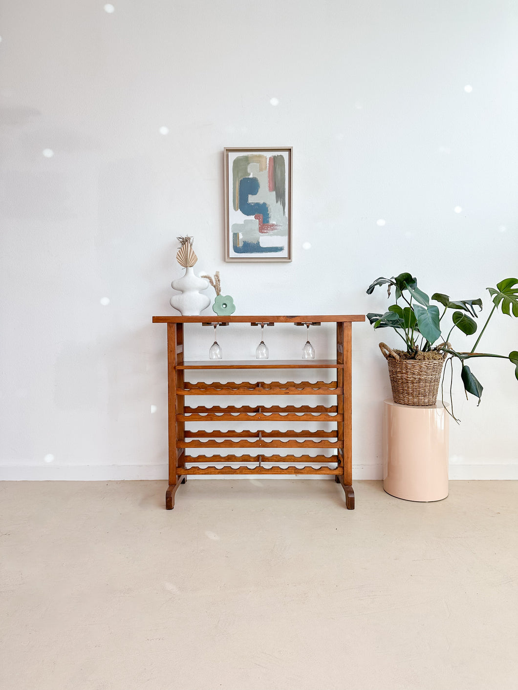 Wine Rack Console Table