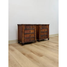 Load image into Gallery viewer, Vintage Nightstands Split Bamboo Reed Four Drawer British Colonial Regency Table
