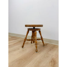 Load image into Gallery viewer, Adjustable Height Piano Stool Vintage Light Wood Music Room Vanity Seating
