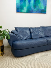 Load image into Gallery viewer, Blue Leather Sofa

