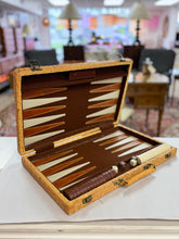 Load image into Gallery viewer, Vintage Wicker Backgammon set
