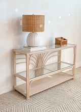 Load image into Gallery viewer, Ribbed Rattan Entry Table
