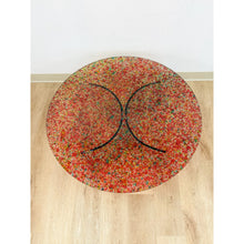 Load image into Gallery viewer, Postmodern Confetti Round Coffee Table Sculptural Glass Legs Vintage Collectable
