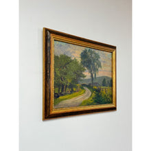 Load image into Gallery viewer, Impressionist Landscape Ralph L. Senecal Signed Oil Board Rural Road Framed
