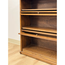 Load image into Gallery viewer, Vintage Bookcase Three Stack Oak Barrister Glass Door Traditional Shelf

