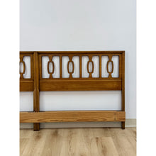 Load image into Gallery viewer, Vintage MCM Drexel Meridian King Headboard Collectible Walnut Bed Made from Twin
