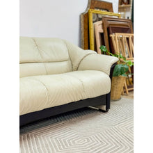 Load image into Gallery viewer, Ekornes Stressless Oslo Loveseat, Cream Color Genuine Leather
