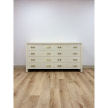 Load image into Gallery viewer, Coastal Mitchell Gold Bob Williams White Dresser, Brass Handles, 8 Drawer
