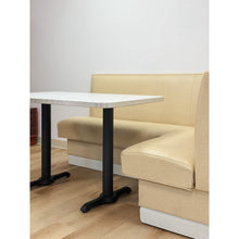 Load image into Gallery viewer, Vintage Retro Diner Banquette Booth Set Chrome Table Cream Vinyl L-Shape
