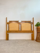 Load image into Gallery viewer, Queen Parquetry Faux Bamboo Headboard
