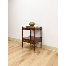 Load image into Gallery viewer, Bombay Mahogany Traditional Side Table Pullout Tray Regency Style Accent
