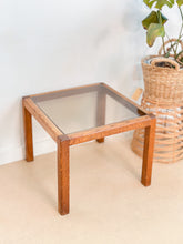 Load image into Gallery viewer, Mid Century Smoky Glass Side Table
