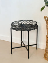 Load image into Gallery viewer, Single Black Woven End Table
