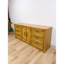 Load image into Gallery viewer, Lea Furniture Faux Bamboo Nine Drawer Dresser Vintage Coastal Bedroom Furniture
