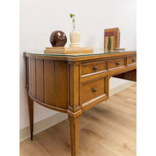 Load image into Gallery viewer, American of Martinsville Vintage MCM Desk w/ Glass Top Four Drawers Transitional
