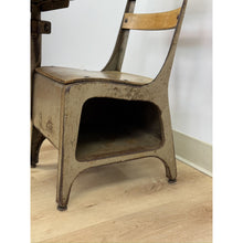 Load image into Gallery viewer, Antique Industrial Kids School Desk Adjustable Vintage Cast Iron Wood

