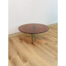 Load image into Gallery viewer, Postmodern Confetti Round Coffee Table Sculptural Glass Legs Vintage Collectable
