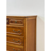 Load image into Gallery viewer, Vintage Thomasville Transitional Tallboy Dresser, Burlwood Accents, MCM Casegood
