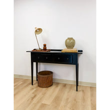 Load image into Gallery viewer, Nichols and Stone Solid Black Wood Console Two Drawers Modern Transitional
