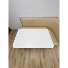 Load image into Gallery viewer, Vintage Retro Diner Banquette Booth Set Chrome Table Cream Vinyl L-Shape

