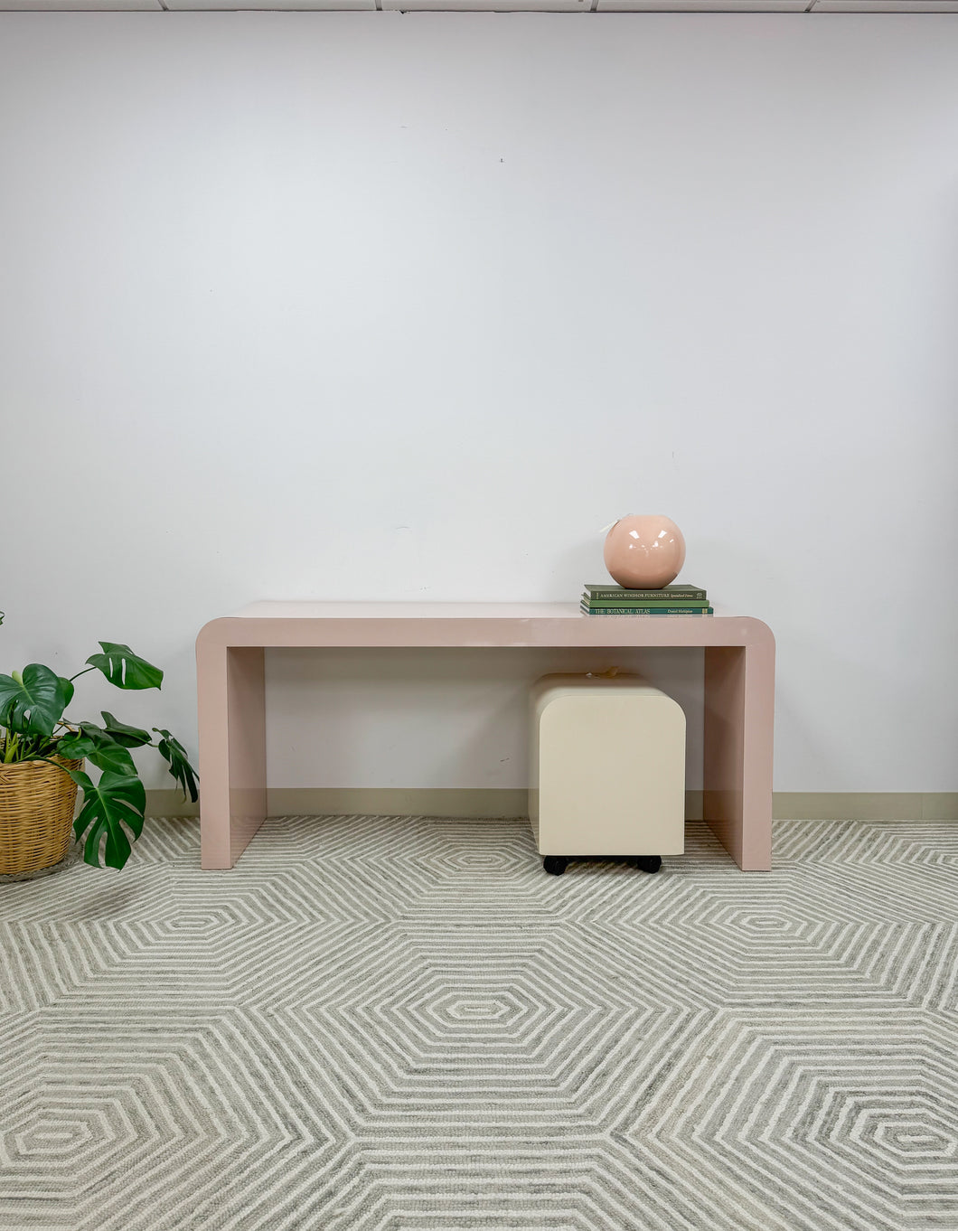 Postmodern Pink Waterfall Console Table
