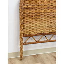 Load image into Gallery viewer, Vintage, Coastal, Boho Wicker Woven Wicker and Rattan, Twin Headboard Bed Accent
