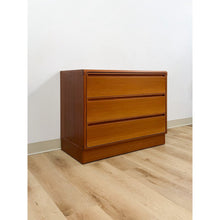 Load image into Gallery viewer, Teak Mid-Century Danish Dresser Torring Mobelfabrik Three Drawer Soft Close
