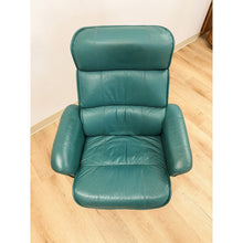 Load image into Gallery viewer, Chairworks Teal Adjustable Recliner Stressless Style Vintage Lounge Chair Retro
