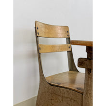 Load image into Gallery viewer, Antique Industrial Kids School Desk Adjustable Vintage Cast Iron Wood
