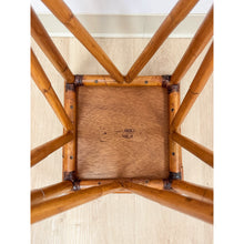 Load image into Gallery viewer, Coastal Boho Tall Bamboo Plant Stand Warm Finish Pedestal Display Regency
